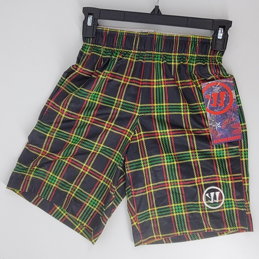 Warrior Lacrosse Shorts Lax Plaid Youth Sz Small